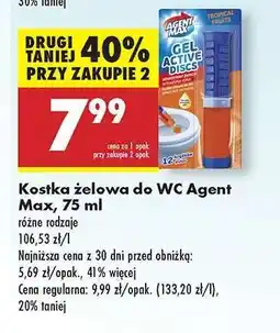 Biedronka Kostka żelowa do WC Agent Max, 75 ml oferta