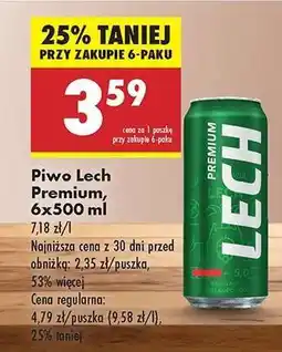 Biedronka Piwo Lech Premium , 6x500 ml oferta