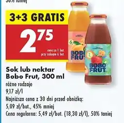 Biedronka Sok lub nektar Bobo Frut, 300 ml oferta