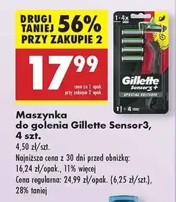 Biedronka Maszynka do golenia Gillette Sensor3, 4 szt oferta
