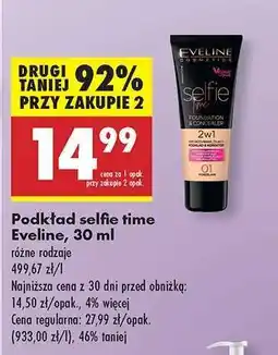 Biedronka Podkład selfie time Eveline, 30 ml oferta
