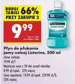 Biedronka Płyn do płukania jamy ustnej Listerine 500 ml oferta