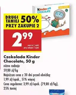 Biedronka Czekolada Kinder Chocolate , 50 g oferta