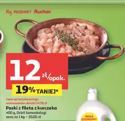 Auchan Paski fileta z piersi kurczaka oferta