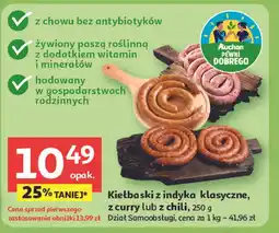 Auchan Kiełbaski chili z indyka Auchan Pewni Dobrego oferta