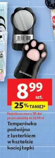 Auchan Temperówka podwójna z lusterkiem w kształcie kociej łapki Penmate oferta