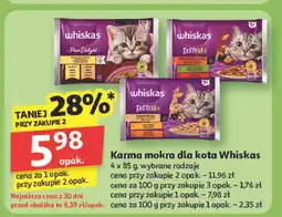 Auchan Karma dla kota kremowe wariacje kurczak i warzywa + jagnięcina indyk Whiskas Tasty Mix oferta