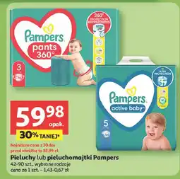 Auchan Pieluszki dla dzieci junior 5 Pampers Active Baby oferta