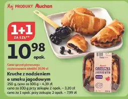 Auchan Ciastka z nadzieniem jagodowym Auchan Różnorodne (Logo Czerwone) oferta
