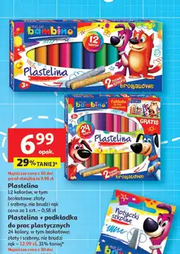 Auchan Plastelina + podkładka do prac plastycznych Moje Bambino oferta