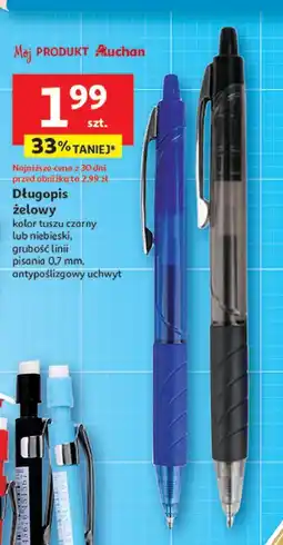 Auchan Długopis żelowy niebieski 0.07 mm Auchan oferta