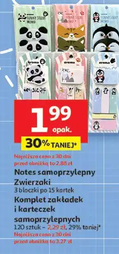 Auchan Komplet zakładek i karteczek samoprzylepnych oferta
