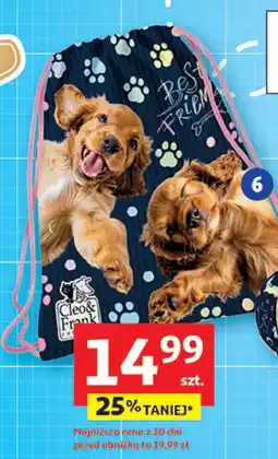 Auchan Worek na buty pieski Cleo & Frank Company oferta