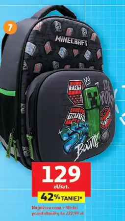Auchan Plecak minecraft trzykomorowy oferta