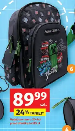 Auchan Plecak minecraft dwukomorowy oferta