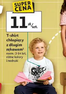 Auchan T-shirt chłopięcy z długim rękawem oferta