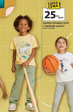 Auchan Spodnie chłopięce twill 3-14 lat oferta