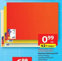 Auchan Karton kolorowy a3 Oxford oferta