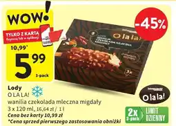 Intermarche Lody O la la! wanilia czekolada mleczna migdały oferta