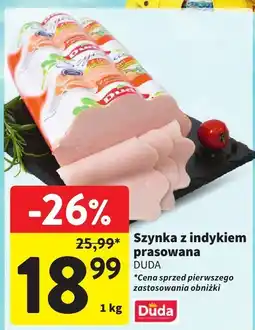 Intermarche Szynka z indykiem prasowana DUDA oferta