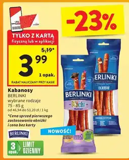 Intermarche Kabanosy Berlinki oferta