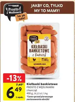 Intermarche Kiełbaski bankietowe z kurcząt Prosto z Wędzlinarni oferta