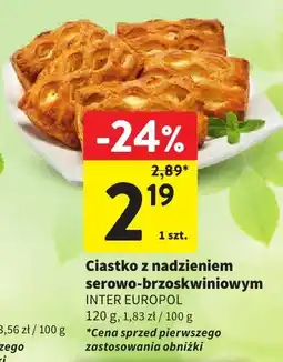 Intermarche Ciastko z nadzieniem serowo-brzoskwiniowym Inter Europol oferta