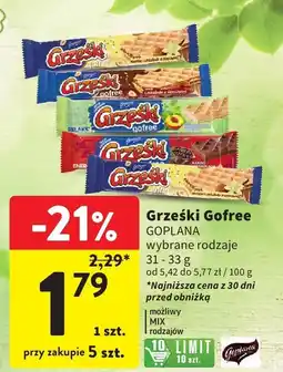 Intermarche Wafel Grześki Gofree wybrane rodzaje Goplana oferta