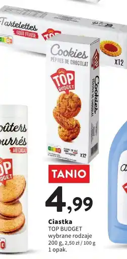 Intermarche Ciastka Top Budget wybrane rodzaje oferta
