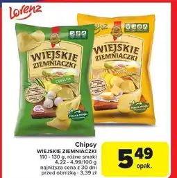 Carrefour Chipsy Wiejskie Ziemniaczki, różne smaki Lorenz oferta