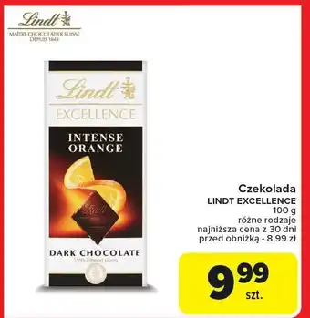 Carrefour Market Czekolada Lindt Excellence, różne rodzaje oferta