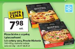 Auchan Pizza bistro z szynką i pieczarkami lub cztery sery Proste Historie oferta