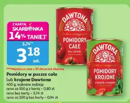 Auchan Pomidory w puszce całe/krojone Dawtona oferta