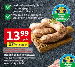 Auchan Kiełbasa biała surowa Pewni Dobrego oferta
