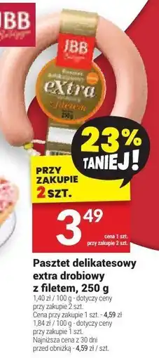 Twój Market Pasztet delikatesowy extra drobiowy z filetem JBB oferta