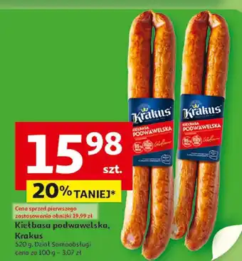 Auchan Kiełbasa podwawelska Krakus oferta