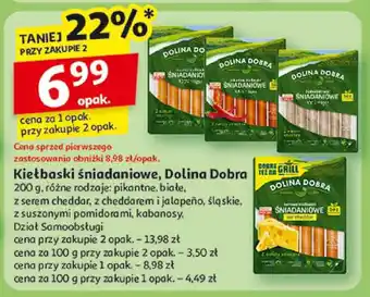 Auchan Kiełbaski śniadaniowe Dolina Dobra oferta