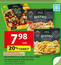 Auchan Pizza Bistro lub wegańska pizza BBQ lub warzywna Proste Historie oferta