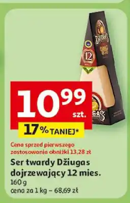 Auchan Ser twardy Dżiugas dojrzewający 12 mies oferta