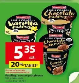 Auchan Pudding i mousse proteinowy Ehrmann oferta