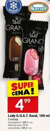 Twój Market Lody G.O.A.T. Koral oferta