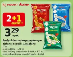 Auchan Prażynki o smaku paprykowym, zielonej cebulki lub solone Auchan oferta