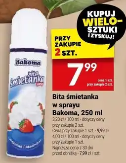 Twój Market Bita śmietanka w sprayu Bakoma oferta