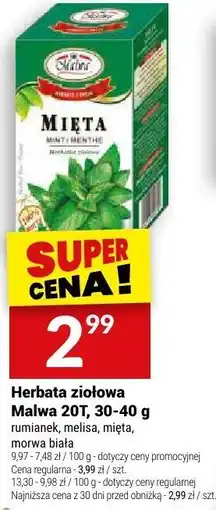 Twój Market Herbata ziołowa Malwa, 20T-30-40 g oferta
