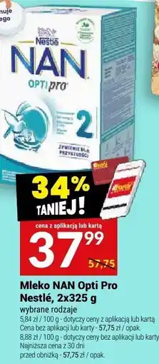 Twój Market Mleko NAN Opti Pro Nestlé 2x325 g oferta
