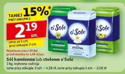 Auchan Sól kamienna lub stołowa O'Sole oferta