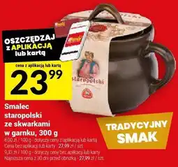 Twój Market Smalec staropolski ze skwarkami w garnku, 300 g Twój Market oferta