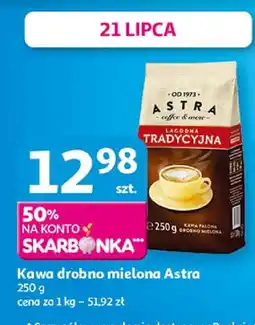 Auchan Kawa drobno mielona Astra oferta