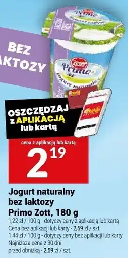 Twój Market Jogurt naturalny bez laktozy Primo Zott oferta