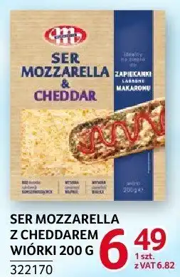 Selgros Ser Mozzarella z Cheddarem wiórki Mlekovita oferta
